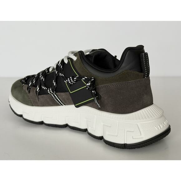 Versace Men\'s Greca Sneakers Gray/Green 10 US (43 Euro) IT 1021490 IT NIB main image 5